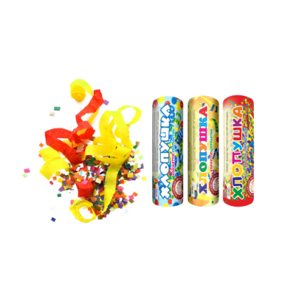 Набор ( 3конф.+3серп.) Набор хлопушек купить в Дальнереченске | dalnerechensk.salutsklad.ru